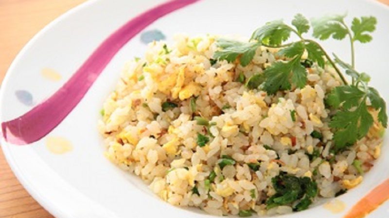 へしことパクチーのチャーハン