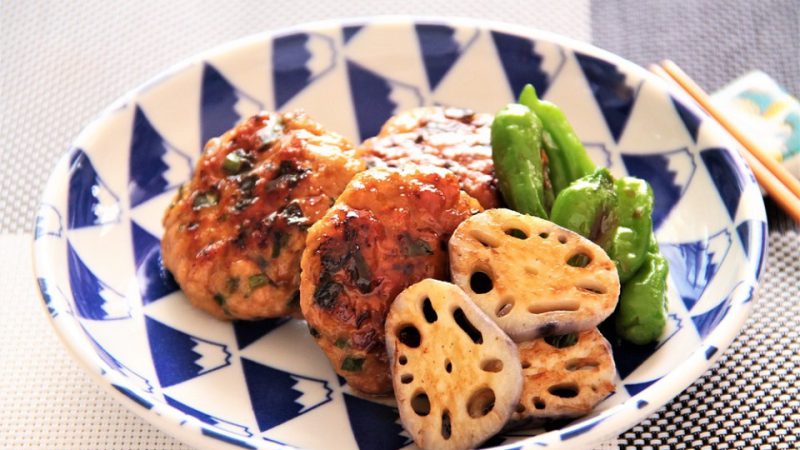 つくねを自家製で!マグロとレンコンの照り焼きつくね